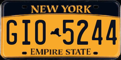 NY license plate GIO5244