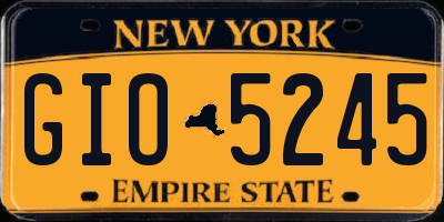 NY license plate GIO5245
