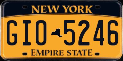 NY license plate GIO5246