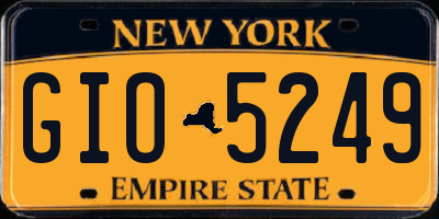 NY license plate GIO5249