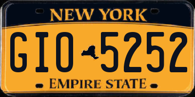 NY license plate GIO5252