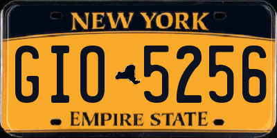 NY license plate GIO5256