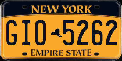 NY license plate GIO5262
