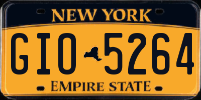NY license plate GIO5264