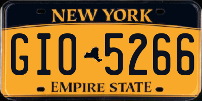 NY license plate GIO5266