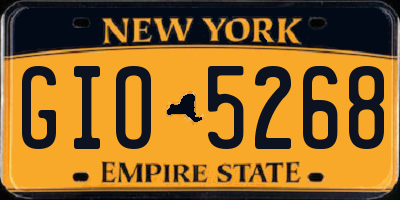 NY license plate GIO5268