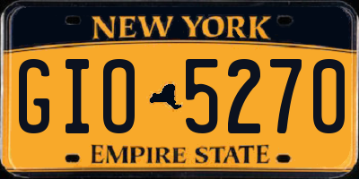 NY license plate GIO5270