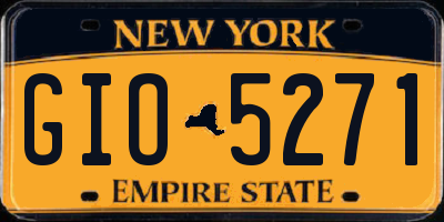 NY license plate GIO5271