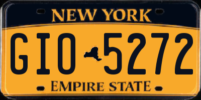 NY license plate GIO5272