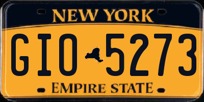 NY license plate GIO5273