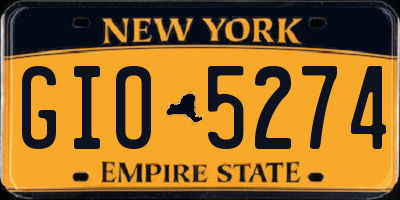 NY license plate GIO5274