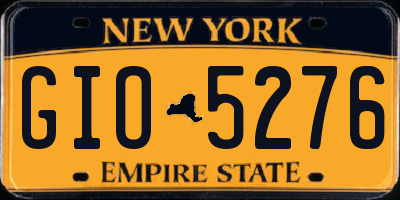 NY license plate GIO5276