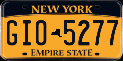 NY license plate GIO5277