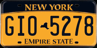 NY license plate GIO5278