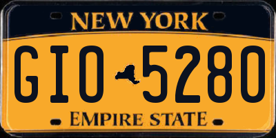 NY license plate GIO5280