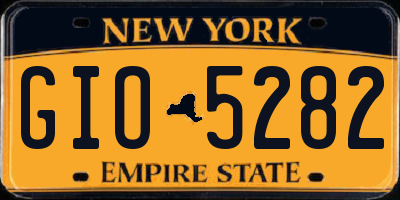 NY license plate GIO5282