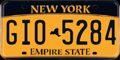NY license plate GIO5284