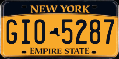 NY license plate GIO5287
