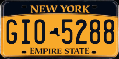 NY license plate GIO5288