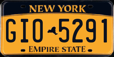 NY license plate GIO5291