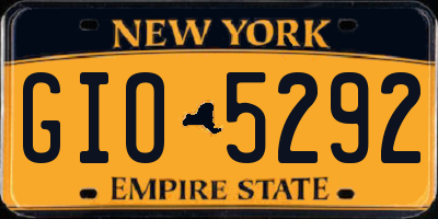 NY license plate GIO5292