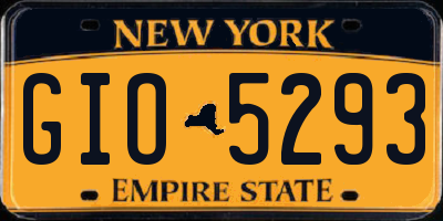 NY license plate GIO5293