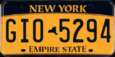 NY license plate GIO5294