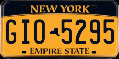 NY license plate GIO5295