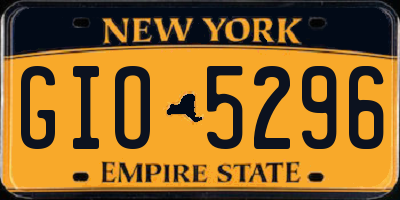 NY license plate GIO5296