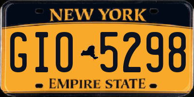 NY license plate GIO5298