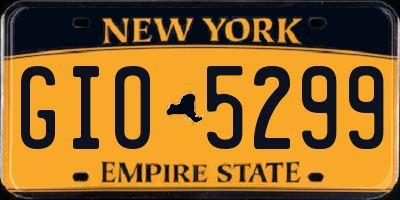 NY license plate GIO5299