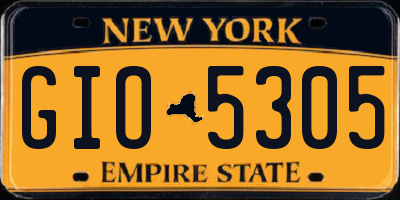 NY license plate GIO5305