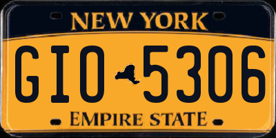 NY license plate GIO5306