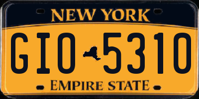 NY license plate GIO5310
