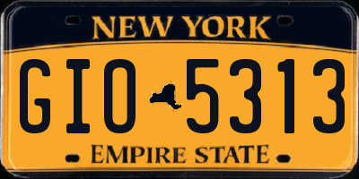 NY license plate GIO5313