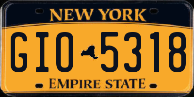 NY license plate GIO5318