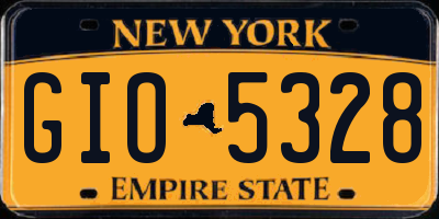 NY license plate GIO5328