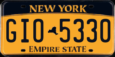 NY license plate GIO5330