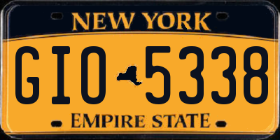 NY license plate GIO5338