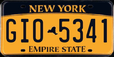 NY license plate GIO5341
