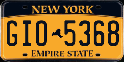 NY license plate GIO5368