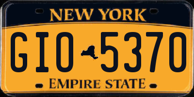 NY license plate GIO5370