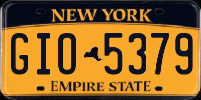 NY license plate GIO5379