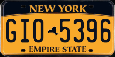 NY license plate GIO5396