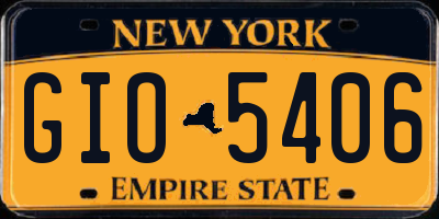 NY license plate GIO5406