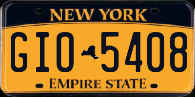 NY license plate GIO5408