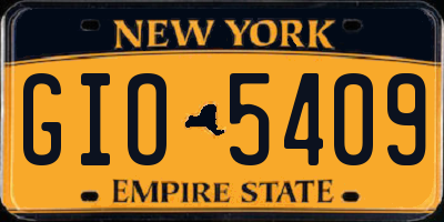 NY license plate GIO5409