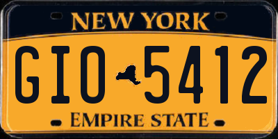 NY license plate GIO5412