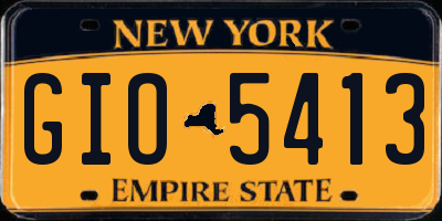 NY license plate GIO5413