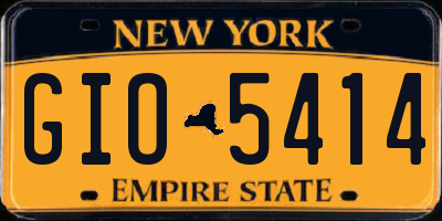 NY license plate GIO5414